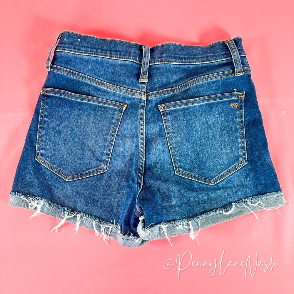 Madewell High Rise Cuffed Denim Cut Off Shorts - Picture 8 of 9